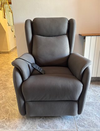 Sillón relax eléctrico reclinable gris