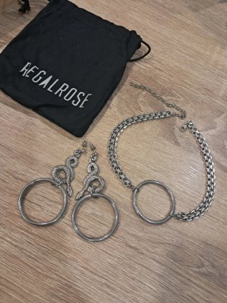 Pack pendientes y collar aro