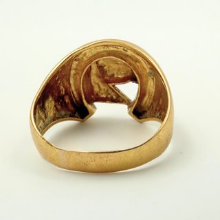 Anillo Herradura Caballo Oro 18K; Talla 28; 10,35g