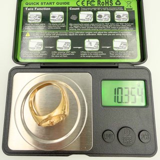 Anillo Herradura Caballo Oro 18K; Talla 28; 10,35g