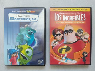 DVD cine: Monstruos SA y Los Increíbles (6 DVD x5)