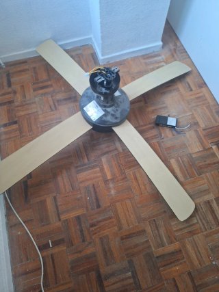 Lámpara Ventilador de Techo Negra