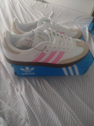 Zapatillas Adidas Samba Blancas y Rosas