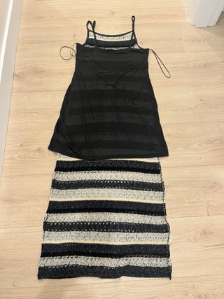 Vestido largo Zara Rayas Talla M