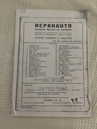 Manual Reparauto SEAT FIAT 600