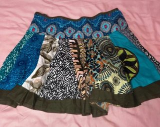 Falda mini patchwork ibicenca