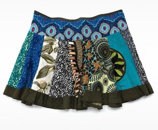 Falda mini patchwork ibicenca