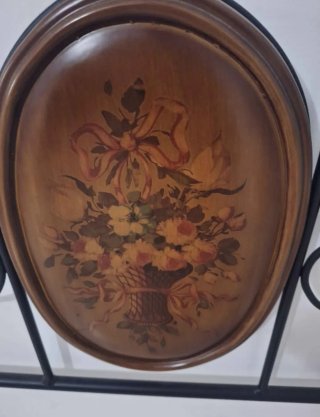 Cabecero de forja con detalle de madera cama de 90