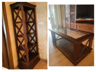 Estantería madera maciza aspas.pack 50€