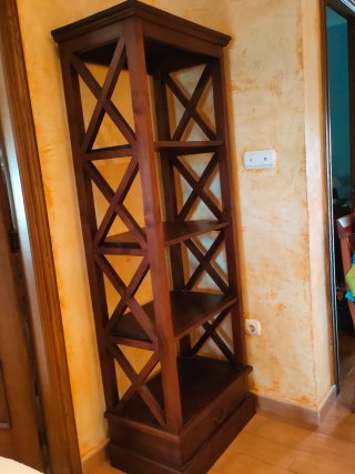 Estantería madera maciza aspas.pack 50€