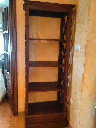 Estantería madera maciza aspas.pack 50€