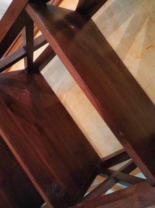 Estantería madera maciza aspas.pack 50€