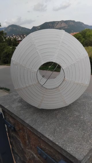 Lámpara de papel redonda