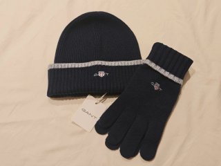 GANT - Set de Gorro Beanie + Guantes Punto