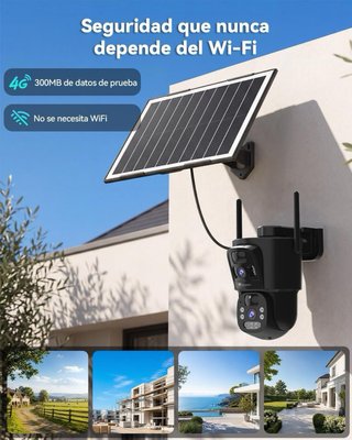 Cámara solar vigilancia exterior 4G LTE Ctronics