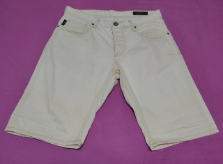 Bermudas vaqueras color beige Talla M