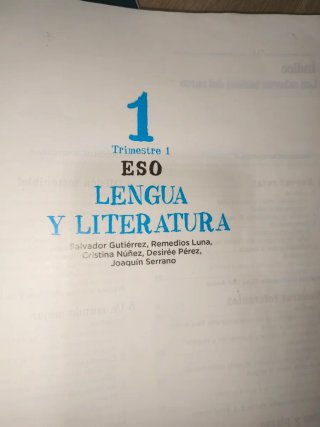 Lengua y literatura 1 ESO