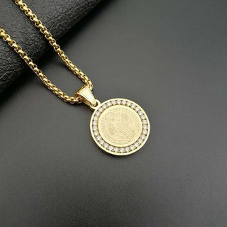 Cadena y medalla “San Benito” unisex