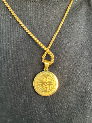 Cadena y medalla “San Benito” unisex