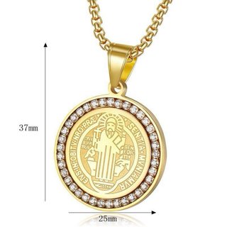 Cadena y medalla “San Benito” unisex