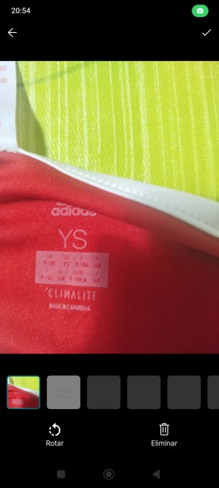 Camiseta Adidas Fútbol Niña Talla 9-10