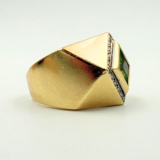 Anillo Diamantes Oro 18K; Talla 22; 12,05g