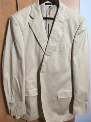Americana Zara Man Beige algodón/seda