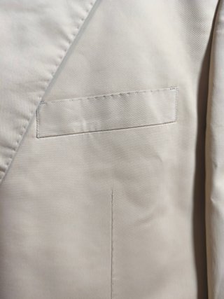 Americana Zara Man Beige algodón/seda