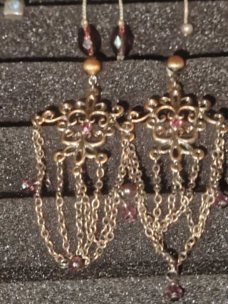Pendientes vintage dorados y plateados