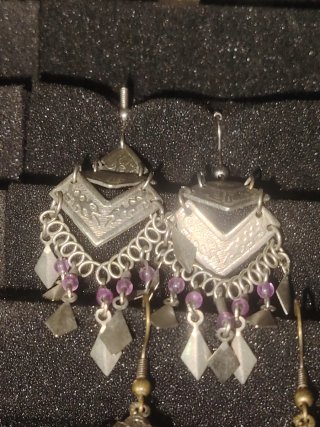 Pendientes vintage dorados y plateados