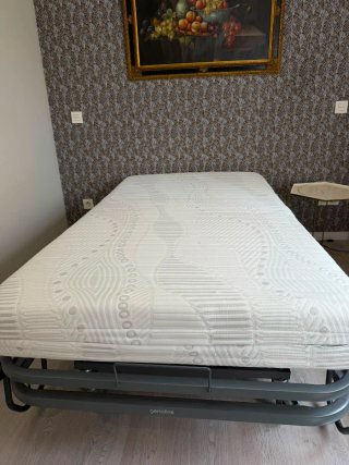 Cama articulada asistencial con colchón