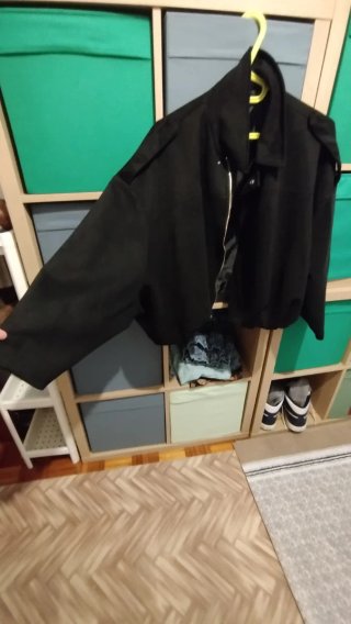 Chaqueta bomber negra