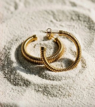 Pendientes Aro Chapados Oro 18kt
