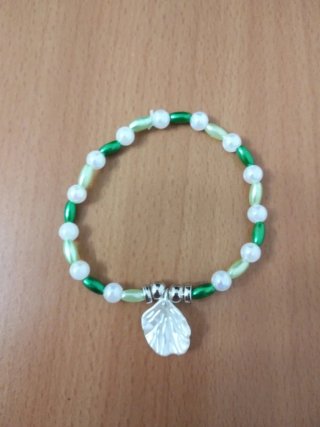 Lote 6 pulseras elásticas de 19 cm con concha