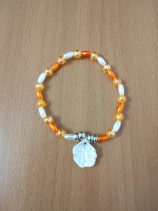 Lote 6 pulseras elásticas de 19 cm con concha