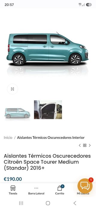 Aislantes térmicos furgoneta