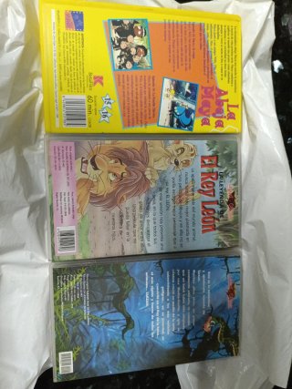 Lote 3 Películas VHS Infantiles (Español)