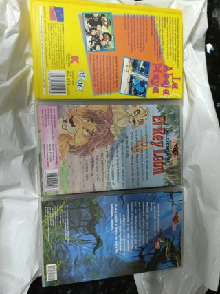 Lote 3 Películas VHS Infantiles (Español)