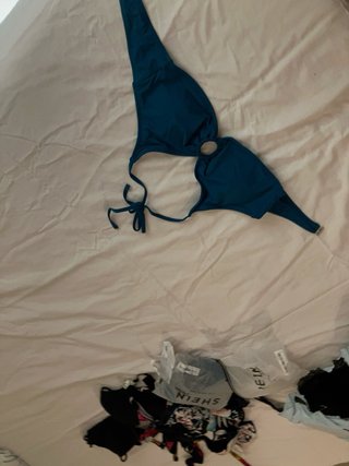 Sujetador de Bikini SHEIN Azul Petróleo Talla M
