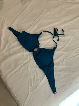 Sujetador de Bikini SHEIN Azul Petróleo Talla M