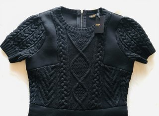 Con etiqueta. Vestido Maje Punto Negro