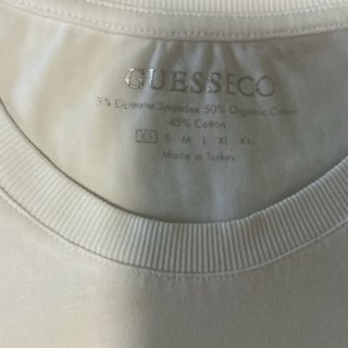 Camiseta Guess Blanca Logo Triángulo Brillante