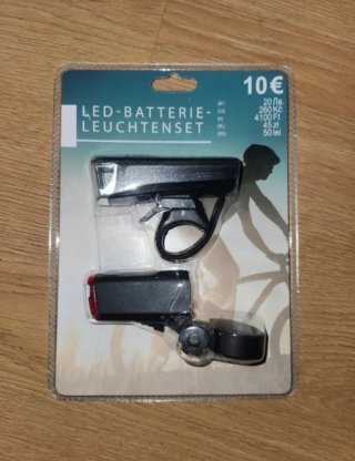 "Juego de luces LED para bicicleta y patinete"