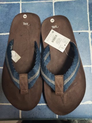 Chanclas Tex Talla 40 Marrón y Azul