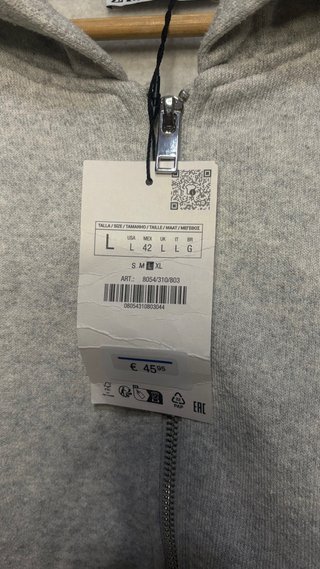 Sudadera Zara Beige Talla M