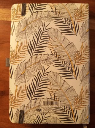 Libreta con diseño tropical y elástico
