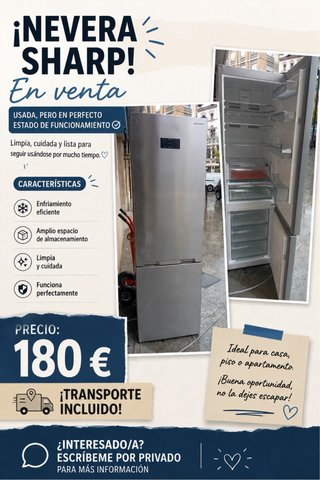 Nevera Sharp en venta - 180€