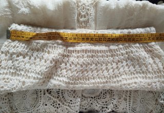 Falda larga encaje beige estilo boho