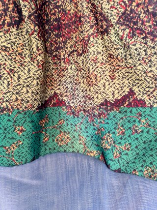 Falda larga estampada patchwork nueva