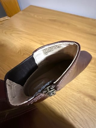 Botas 100% couro castanhas tamanho 40